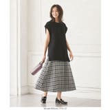 取り外し可能ベルト付きチェック柄ハイウエストフレアスカート レディース 裏地付き | KOBE LETTUCE | 詳細画像8