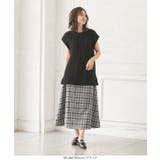 取り外し可能ベルト付きチェック柄ハイウエストフレアスカート レディース 裏地付き | KOBE LETTUCE | 詳細画像9