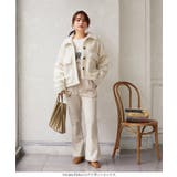 フェイクウールバックゴムセミフレアパンツ レディース ボトムス | KOBE LETTUCE | 詳細画像6