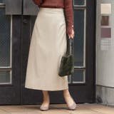バックウエストゴ裾スリット りムミモレ丈ストレートスカート レディース | KOBE LETTUCE | 詳細画像1