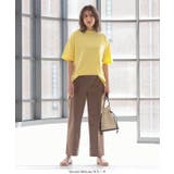 リネン混生地バックウエストゴム裏地付きワイドパンツ [M3294] レディース | KOBE LETTUCE | 詳細画像8 