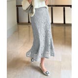 ペールブルー | [ 岡部あゆみさんコラボ ]選べる2タイプレーススカート［M3441］ | KOBE LETTUCE