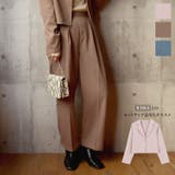 バックウエストゴムセンタープレス りゆるシルエットストレートパンツ レディース | KOBE LETTUCE | 詳細画像1 