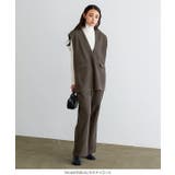 フェイクウールハイウエストストレートフレアパンツ［M3806］ | KOBE LETTUCE | 詳細画像9 