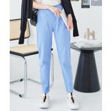 ブルー | ストレッチリネンタッチコットンテーパードパンツ［M3905］ | KOBE LETTUCE