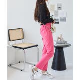 ディープピンク | ストレッチリネンタッチコットンテーパードパンツ［M3905］ | KOBE LETTUCE