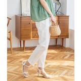 オフホワイト | ストレッチリネンタッチコットンテーパードパンツ［M3905］ | KOBE LETTUCE
