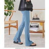 接触冷感 ひんやり フレアリブパンツ | KOBE LETTUCE | 詳細画像9