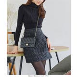 ドット刺繍キルティングミニスカート［M4012］ | KOBE LETTUCE | 詳細画像3 