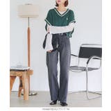 綿100%ハイウエストストレートワイドデニムパンツ［M4060］ | KOBE LETTUCE | 詳細画像23 