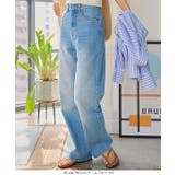綿100%ハイウエストストレートワイドデニムパンツ［M4060］ | KOBE LETTUCE | 詳細画像4 