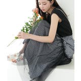 ブラック | ティアードチュールギンガムチェックマキシスカート［M4082］ | KOBE LETTUCE