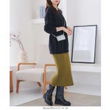 低身長さん高身長さんも選べる3丈ストレッチリブニットスカート［M4088］ | KOBE LETTUCE | 詳細画像13 