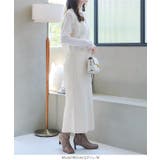 低身長さん高身長さんも選べる3丈ストレッチリブニットスカート［M4088］ | KOBE LETTUCE | 詳細画像17 