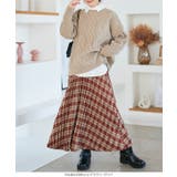 ウエストラインゴムチェックスカート［M4164］ | KOBE LETTUCE | 詳細画像4 