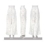 刺繍ワイドパンツ［M4253］ 刺繍 花柄 | KOBE LETTUCE | 詳細画像12 