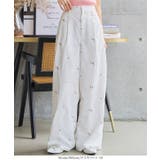 刺繍ワイドパンツ［M4253］ 刺繍 花柄 | KOBE LETTUCE | 詳細画像6 