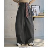 ネクタイ風ベルト付きカーブパンツ［M4302］ ネクタイ風ベルト付き カーブパン… | KOBE LETTUCE | 詳細画像5 