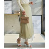 選べる2タイプミディorロング裾レースサテンスカート［M4360］ 裾レース サ… | KOBE LETTUCE | 詳細画像6 