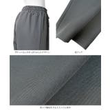 選べるサイズ 防シワウエストゴムワイドパンツ［M4366］ シワになりにくい | KOBE LETTUCE | 詳細画像16 