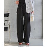 選べるサイズ 防シワウエストゴムワイドパンツ［M4366］ シワになりにくい | KOBE LETTUCE | 詳細画像13 