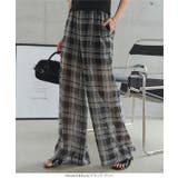 シアーチェックパンツ［M4382］ シアーチェックパンツ レディース | KOBE LETTUCE | 詳細画像3 