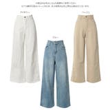 ストレッチデニムワイドパンツ［M4418］ デニム ワイドパンツ | KOBE LETTUCE | 詳細画像9 