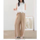 選べるサイズ さらとろ麻調ワイドパンツ［M4424］ ワイドパンツ | KOBE LETTUCE | 詳細画像3 