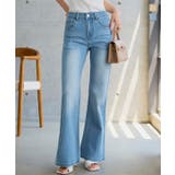 ストレッチフレアデニムパンツ［M4429］ ストレッチ フレア | KOBE LETTUCE | 詳細画像1 