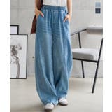 イージーワイドデニムパンツ［M4448］ イージーワイドデニムパンツ レディース | KOBE LETTUCE | 詳細画像1 