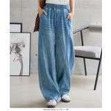 イージーワイドデニムパンツ［M4448］ イージーワイドデニムパンツ レディース | KOBE LETTUCE | 詳細画像6 