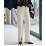 イージーケア美脚ストレッチスリットパンツ［M4472］ スリットパンツ レディー… | KOBE LETTUCE | 詳細画像5 