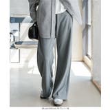 起毛リブ美脚パンツ［M4499］ワイドパンツ カーブ リブ | KOBE LETTUCE | 詳細画像6 