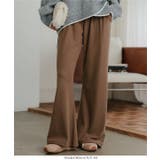 起毛リブ美脚パンツ［M4499］ワイドパンツ カーブ リブ | KOBE LETTUCE | 詳細画像10 