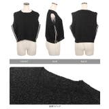 サイドバイカラーラインノースリーブニットトップス［N1100］ | KOBE LETTUCE | 詳細画像10 