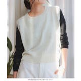 サイドバイカラーラインノースリーブニットトップス［N1100］ | KOBE LETTUCE | 詳細画像6 