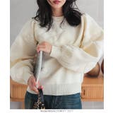 薔薇柄ボリュームスリーブニットトップス［N1117］ | KOBE LETTUCE | 詳細画像4 