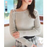 ワンショルダーフェザーニットトップス［N1133］ | KOBE LETTUCE | 詳細画像1 