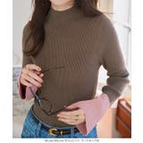 袖先配色フレアスリーブニットトップス［N1157］ | KOBE LETTUCE | 詳細画像15 