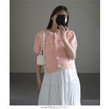 ブークレ半袖カーディガン 半袖ニット ニットカーデ | KOBE LETTUCE | 詳細画像16