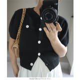 ブークレ半袖カーディガン 半袖ニット ニットカーデ | KOBE LETTUCE | 詳細画像21