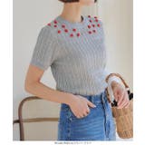 薔薇モチーフケーブルニットトップス［N1173］ | KOBE LETTUCE | 詳細画像2 