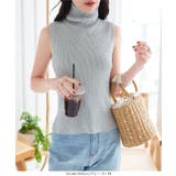 タートルネックノースリーブリブニット［N1178］ | KOBE LETTUCE | 詳細画像8 