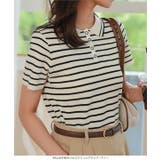 スナップボタンポロニットトップス［N1193］ポロ ポロニット トップス | KOBE LETTUCE | 詳細画像6 