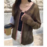 透かしモヘアタッチニットカーディガン［N1212］ ニットカーディガン ニットカ… | KOBE LETTUCE | 詳細画像4 