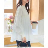 布帛プリーツドッキング丸首ニットプルオーバー［N1216］ プリーツ ドッキング | KOBE LETTUCE | 詳細画像8 