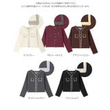 配色ニットVネックカーディガン ニット カーディガン | KOBE LETTUCE | 詳細画像10