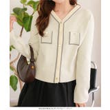 配色ニットVネックカーディガン ニット カーディガン | KOBE LETTUCE | 詳細画像4