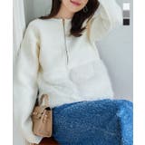 ファー切り替えニットコート ファー切り替え ニットコート | KOBE LETTUCE | 詳細画像1