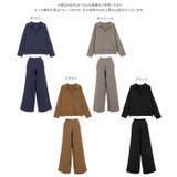 スポンディッシュニットスキッパートップス×ワイドパンツセットアップ トップス × | KOBE LETTUCE | 詳細画像15